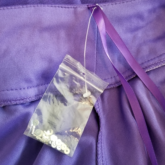NWOT Blondie Nites Purple Halter Dress, Size 13 - Picture 15 of 16